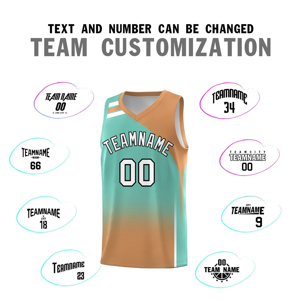 Custom Navy Buckskin Brown Gradient Fashion Sets Sports Uniform Basketball Jersey
