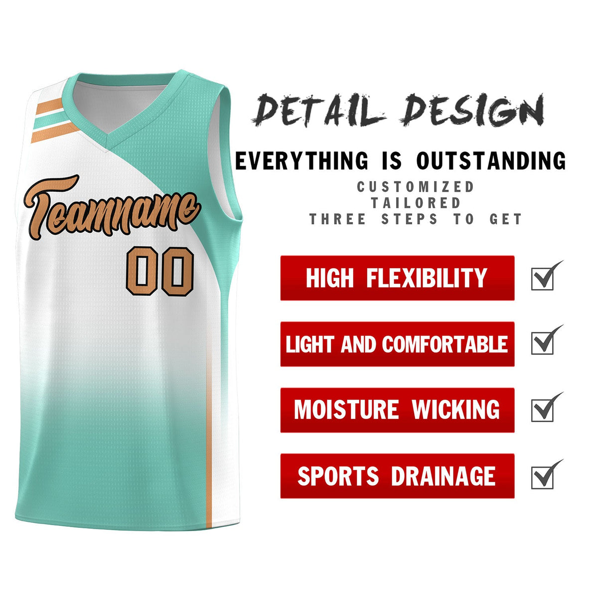 Custom White Bright Green Gradient Fashion Sets Sports Uniform Basketball Jersey