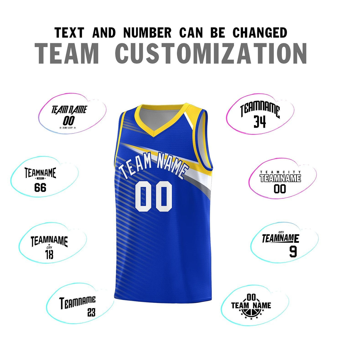 Custom Royal White Chest Color Block Sports Uniform Basketball Jersey