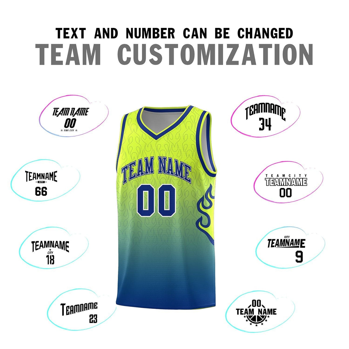 Custom Neon Green Navy-White Side Two-Tone Classic Sports Uniform Basketball Jersey |KXKSHOP