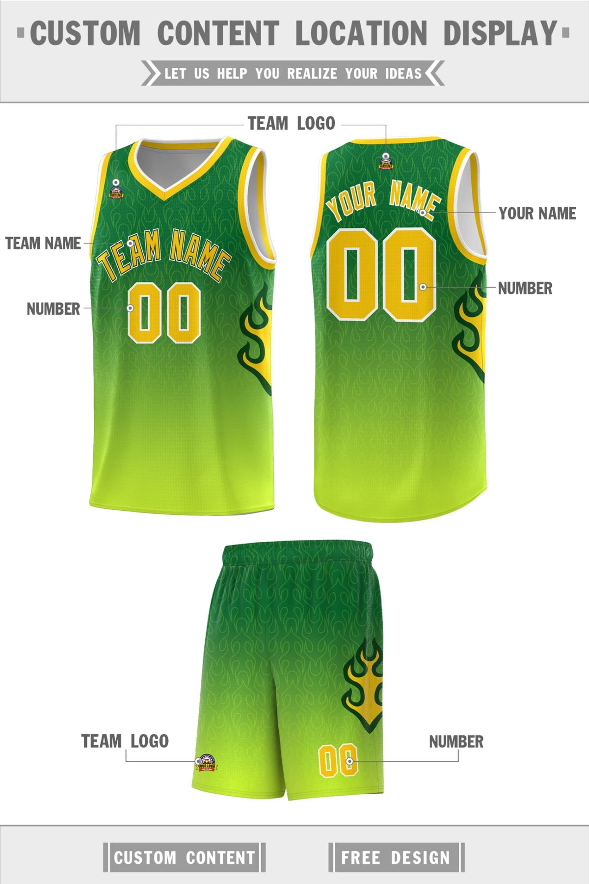 Custom Neon Green Navy-White Side Two-Tone Classic Sports Uniform Basketball Jersey |KXKSHOP