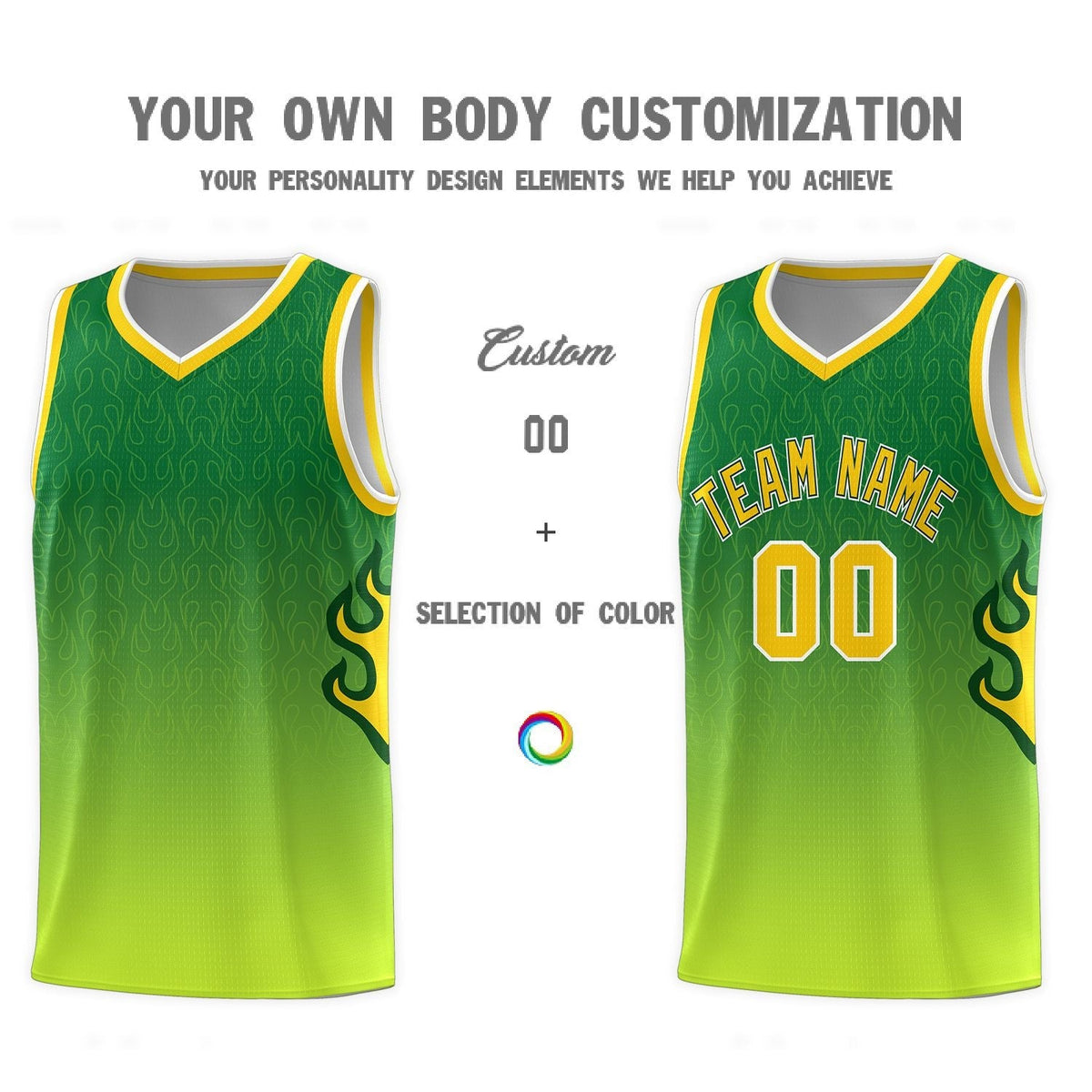 Custom Neon Green Navy-White Side Two-Tone Classic Sports Uniform Basketball Jersey |KXKSHOP
