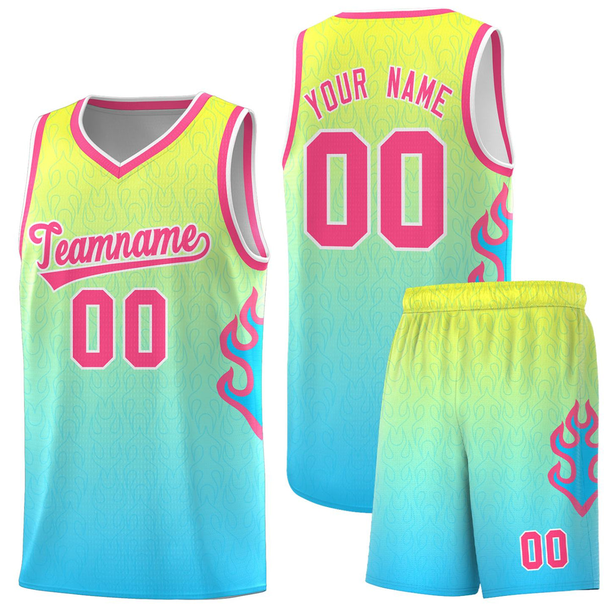 Custom Neon Green Navy-White Side Two-Tone Classic Sports Uniform Basketball Jersey |KXKSHOP