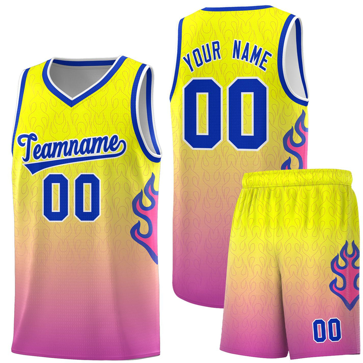 Custom Neon Green Navy-White Side Two-Tone Classic Sports Uniform Basketball Jersey |KXKSHOP