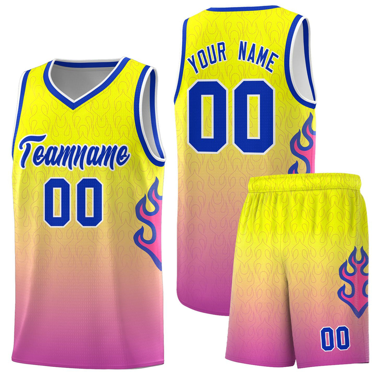 Custom Neon Green Navy-White Side Two-Tone Classic Sports Uniform Basketball Jersey |KXKSHOP