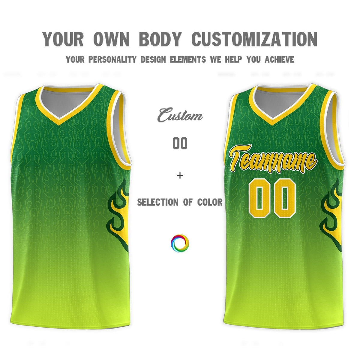 Custom Neon Green Navy-White Side Two-Tone Classic Sports Uniform Basketball Jersey |KXKSHOP
