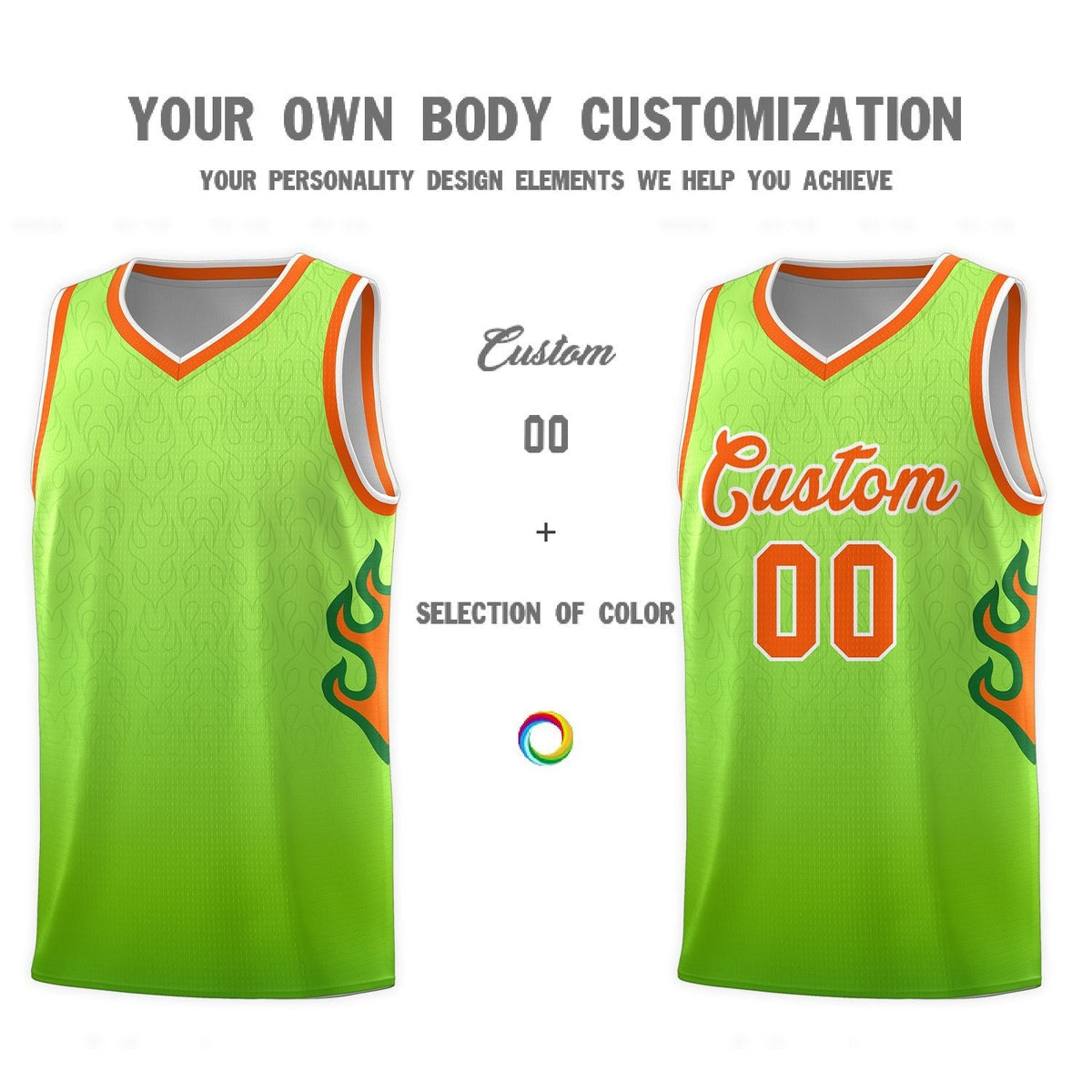 Custom Neon Green Navy-White Side Two-Tone Classic Sports Uniform Basketball Jersey |KXKSHOP