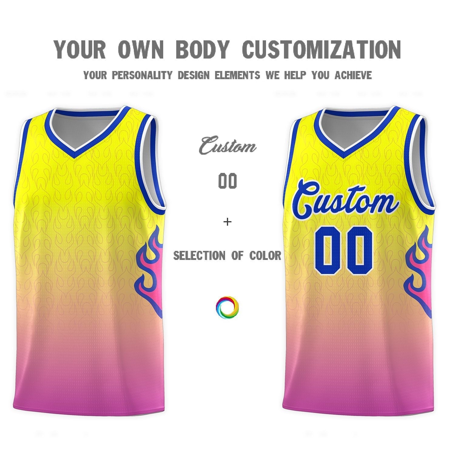 Custom Neon Green Navy-White Side Two-Tone Classic Sports Uniform Basketball Jersey |KXKSHOP