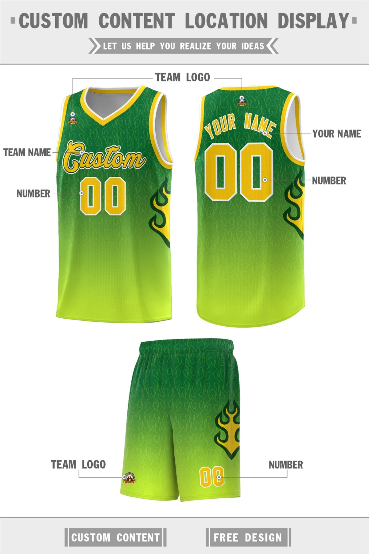 Custom Neon Green Navy-White Side Two-Tone Classic Sports Uniform Basketball Jersey |KXKSHOP