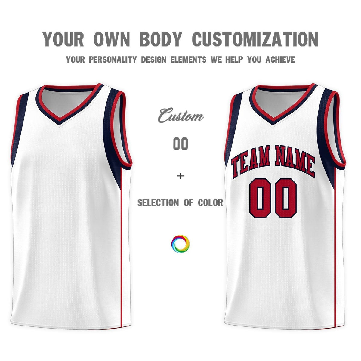 Custom Neon Green Navy-White Side Two-Tone Classic Sports Uniform Basketball Jersey |KXKSHOP