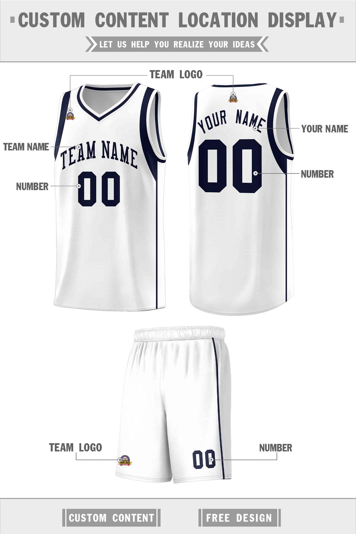 Custom Neon Green Navy-White Side Two-Tone Classic Sports Uniform Basketball Jersey |KXKSHOP