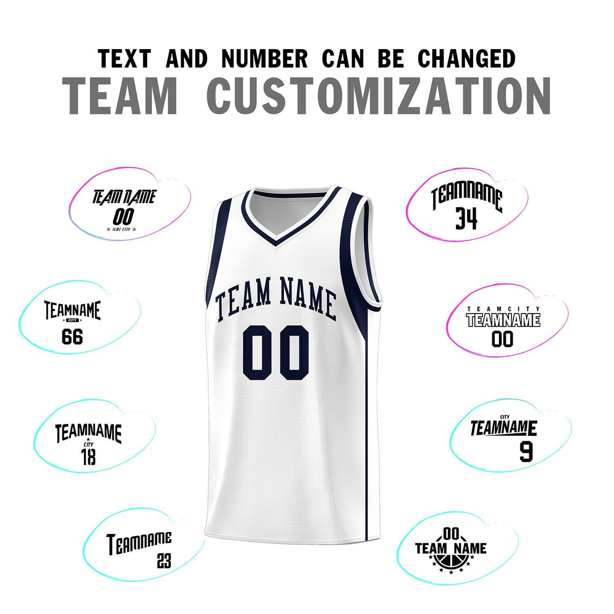 Custom Neon Green Navy-White Side Two-Tone Classic Sports Uniform Basketball Jersey |KXKSHOP
