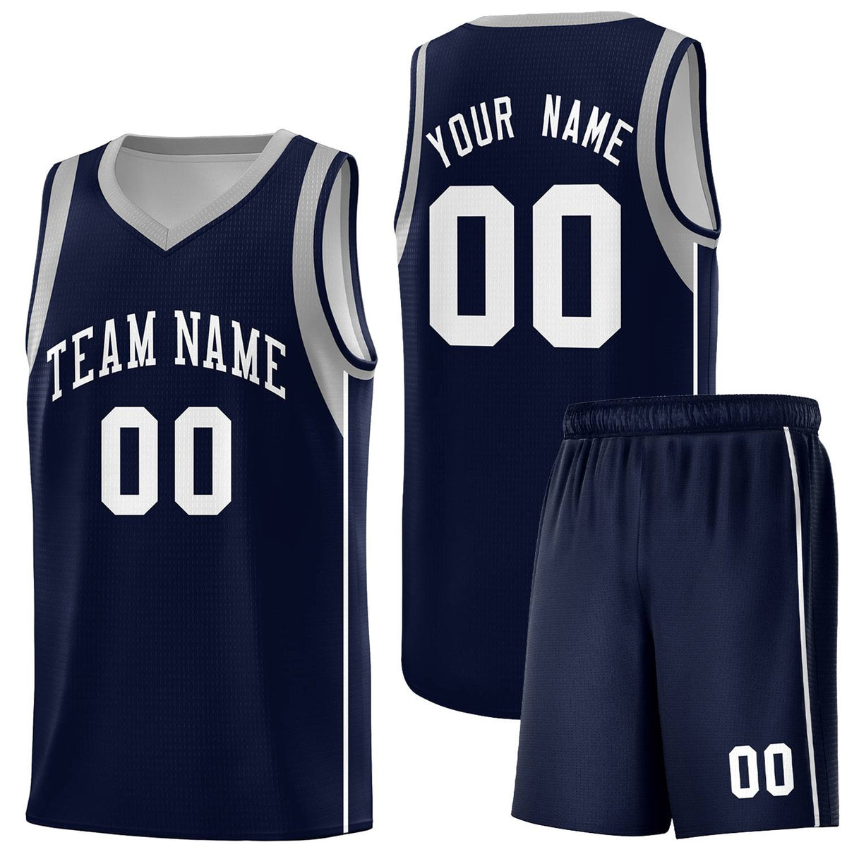 Custom Neon Green Navy-White Side Two-Tone Classic Sports Uniform Basketball Jersey |KXKSHOP