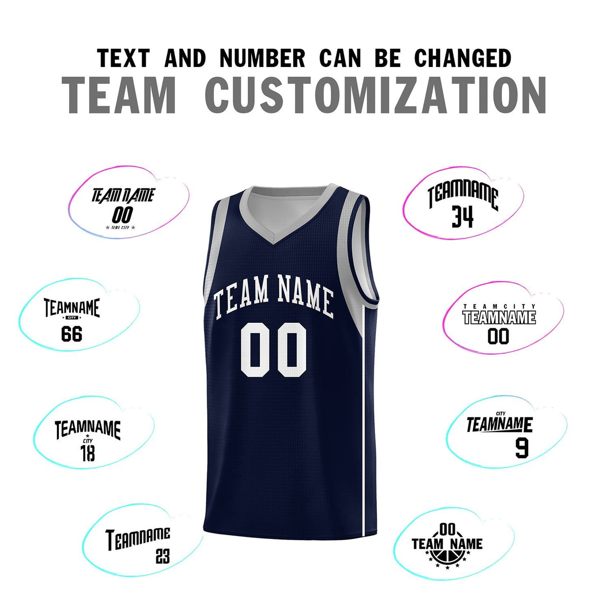 Custom Neon Green Navy-White Side Two-Tone Classic Sports Uniform Basketball Jersey |KXKSHOP
