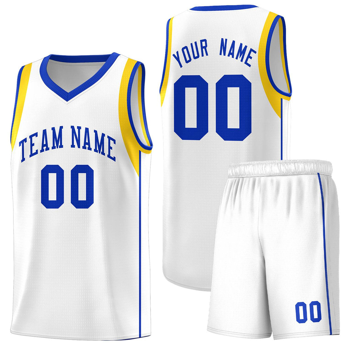 Custom Neon Green Navy-White Side Two-Tone Classic Sports Uniform Basketball Jersey |KXKSHOP