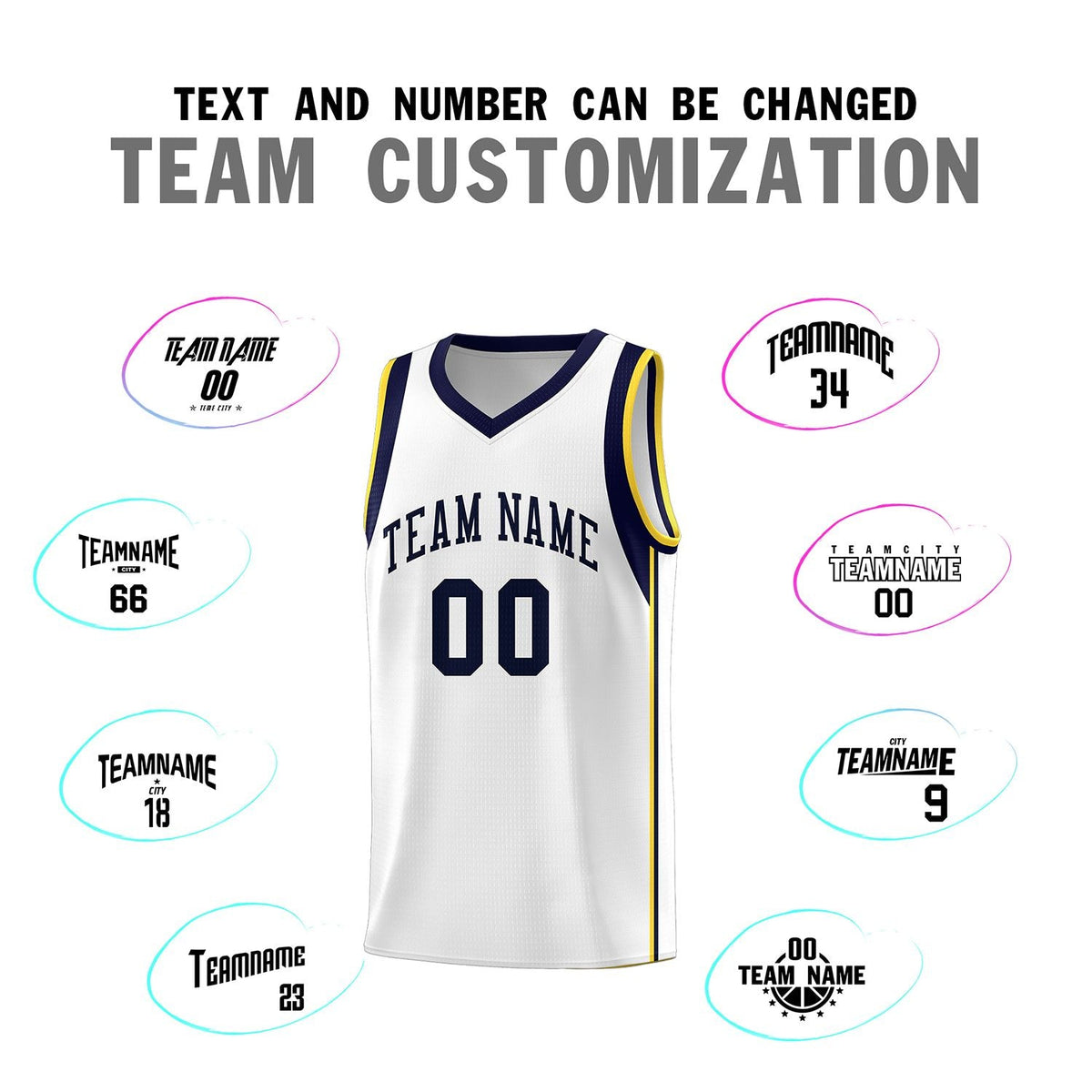 Custom Neon Green Navy-White Side Two-Tone Classic Sports Uniform Basketball Jersey |KXKSHOP