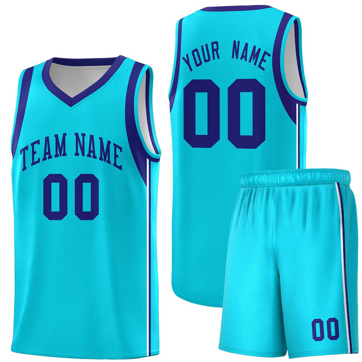 Custom Neon Green Navy-White Side Two-Tone Classic Sports Uniform Basketball Jersey |KXKSHOP