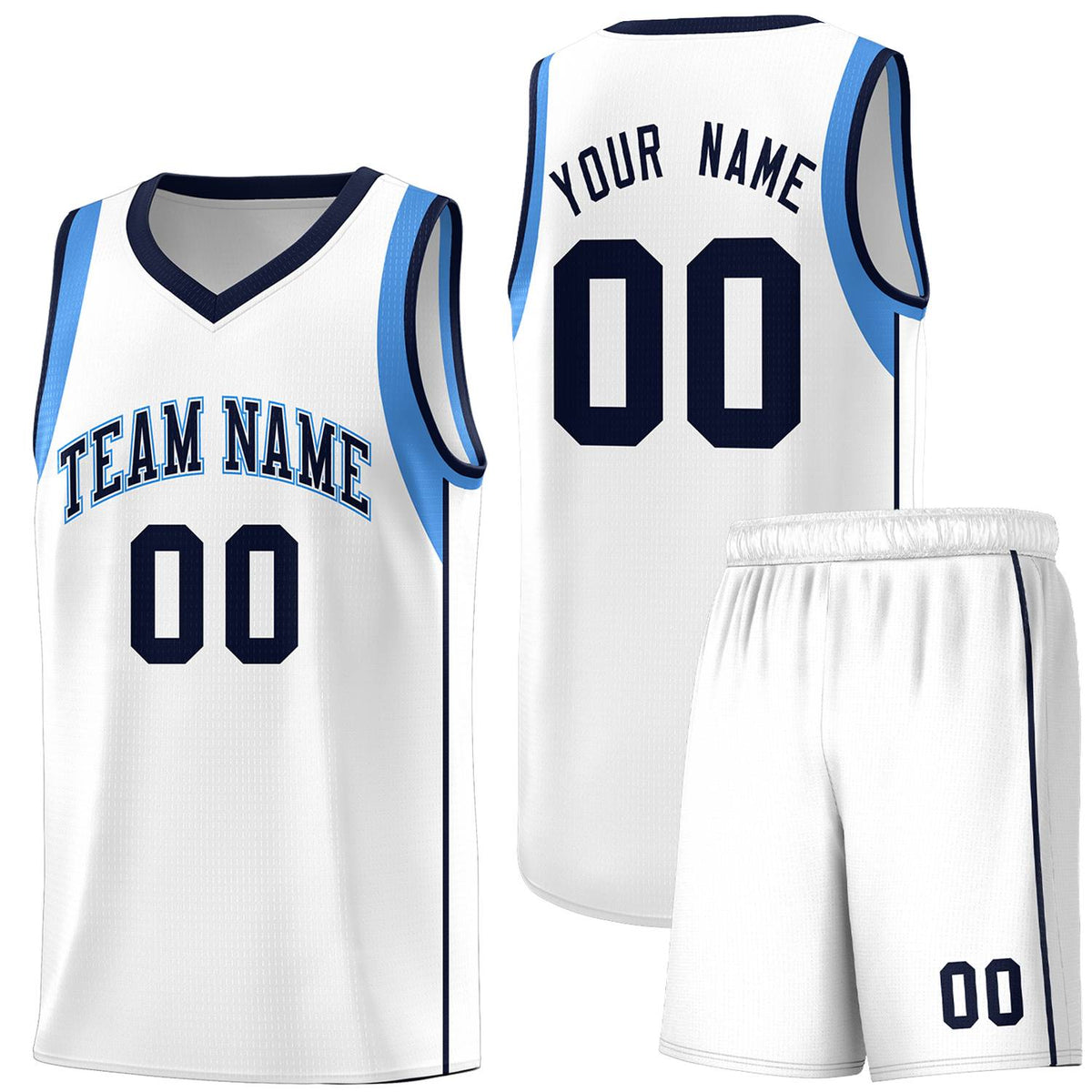 Custom Neon Green Navy-White Side Two-Tone Classic Sports Uniform Basketball Jersey |KXKSHOP