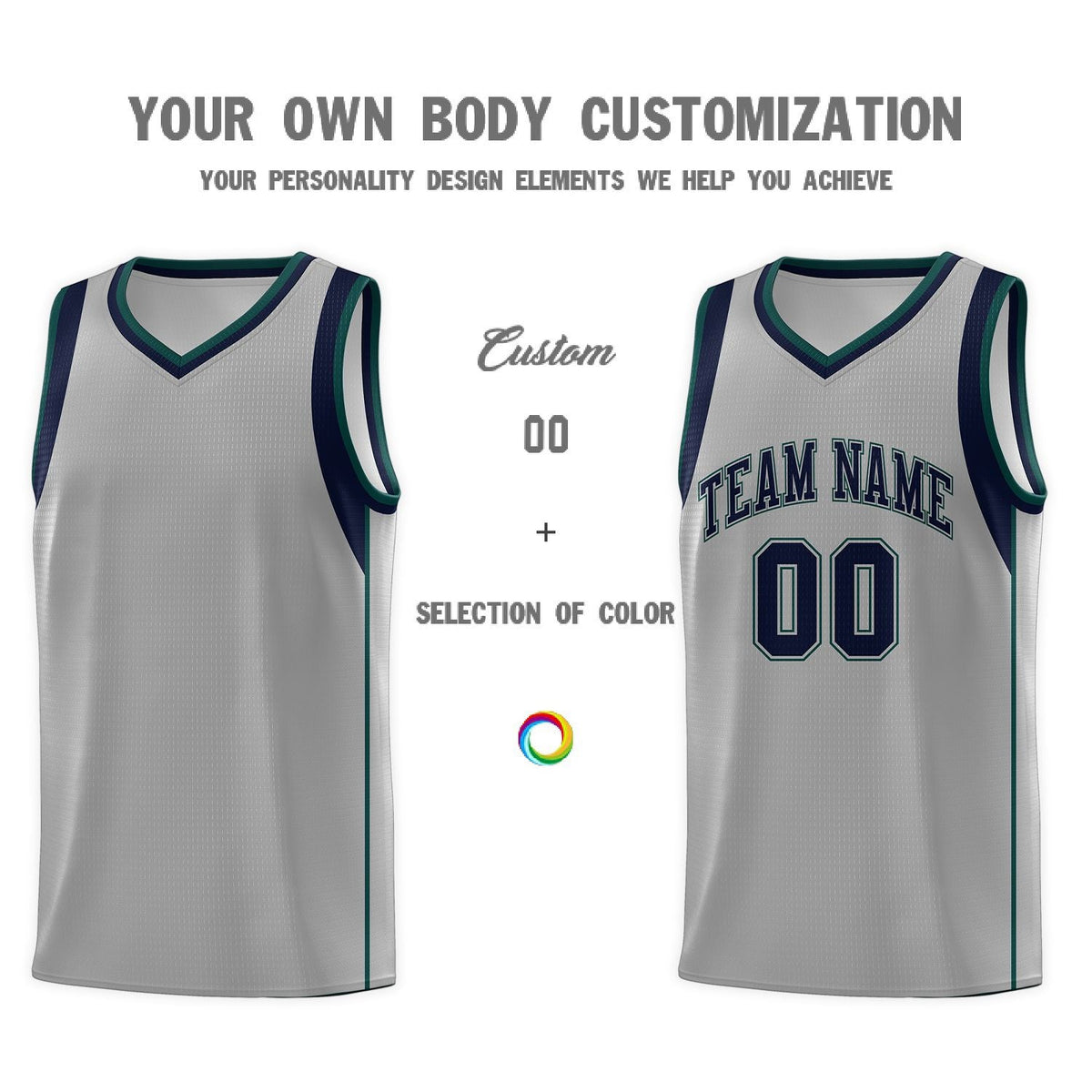 Custom Neon Green Navy-White Side Two-Tone Classic Sports Uniform Basketball Jersey |KXKSHOP