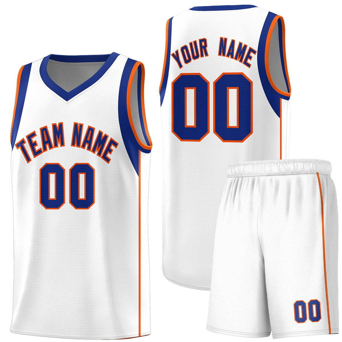 Custom Neon Green Navy-White Side Two-Tone Classic Sports Uniform Basketball Jersey |KXKSHOP