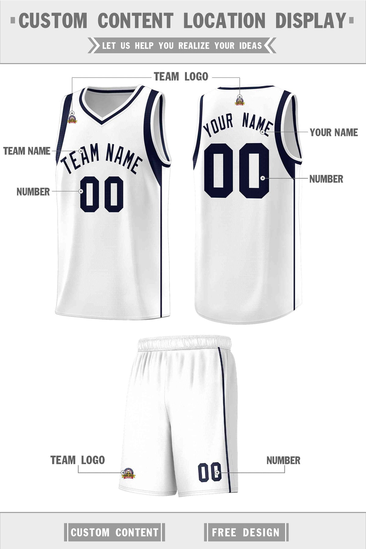 Custom Neon Green Navy-White Side Two-Tone Classic Sports Uniform Basketball Jersey |KXKSHOP