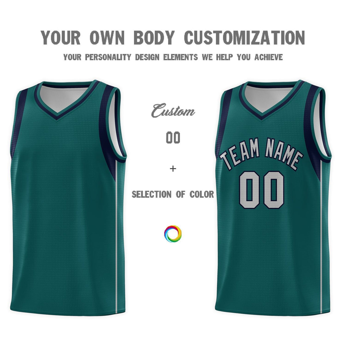 Custom Neon Green Navy-White Side Two-Tone Classic Sports Uniform Basketball Jersey |KXKSHOP