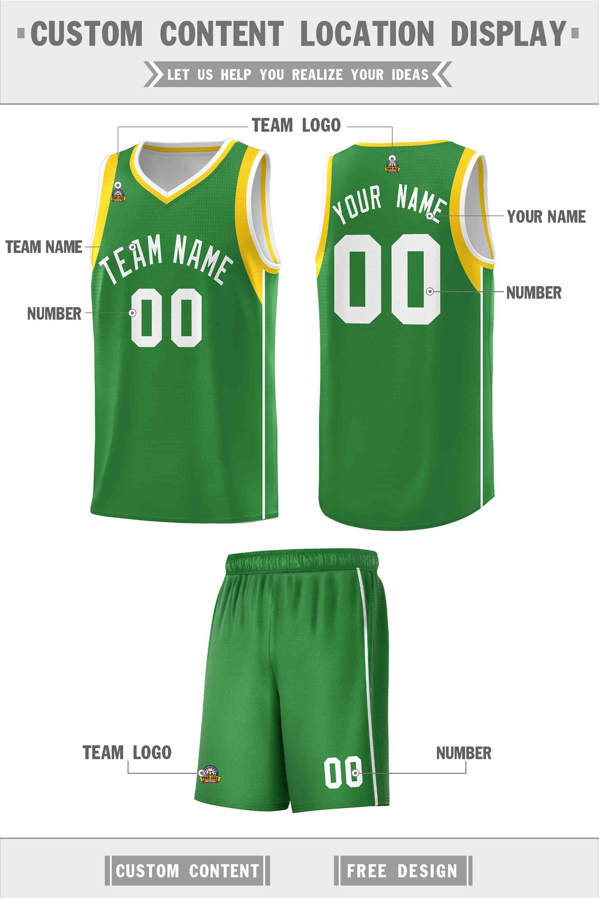 Custom Neon Green Navy-White Side Two-Tone Classic Sports Uniform Basketball Jersey |KXKSHOP