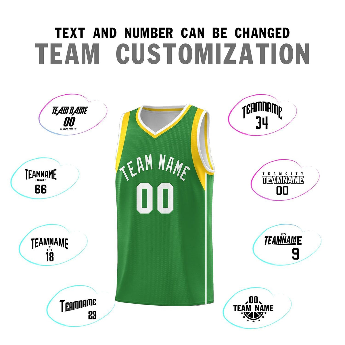 Custom Neon Green Navy-White Side Two-Tone Classic Sports Uniform Basketball Jersey |KXKSHOP