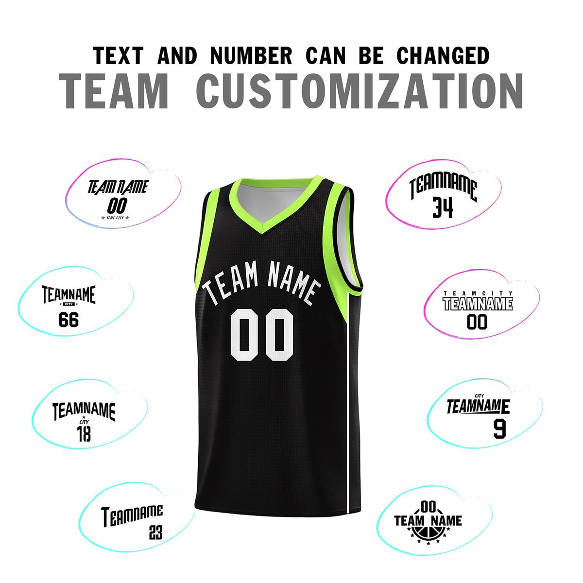 Custom Neon Green Navy-White Side Two-Tone Classic Sports Uniform Basketball Jersey |KXKSHOP