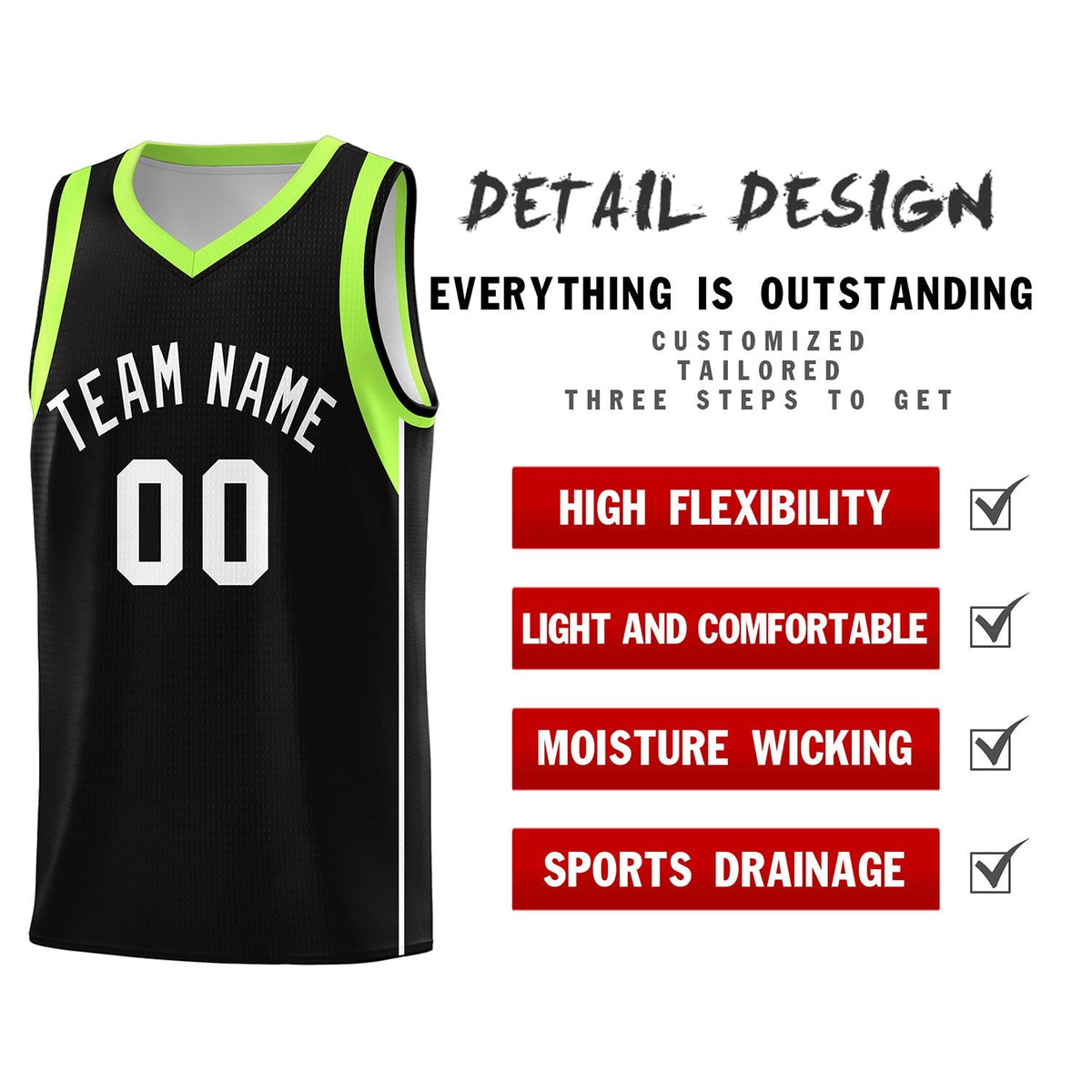 Custom Neon Green Navy-White Side Two-Tone Classic Sports Uniform Basketball Jersey |KXKSHOP