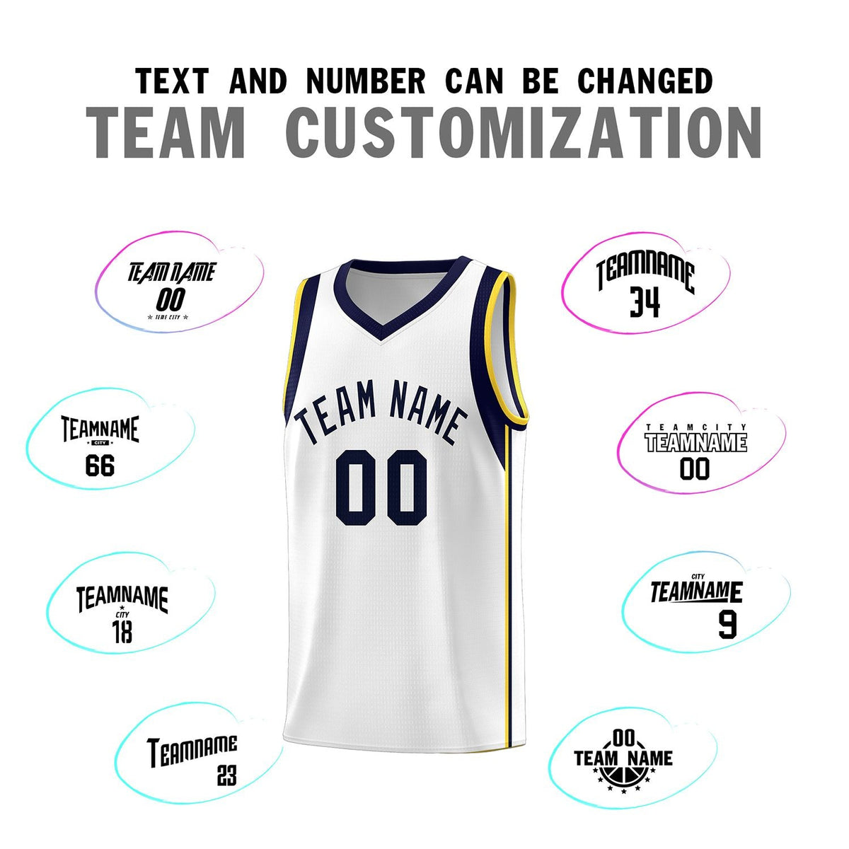 Custom Neon Green Navy-White Side Two-Tone Classic Sports Uniform Basketball Jersey |KXKSHOP