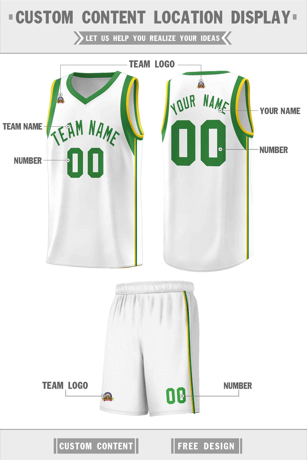 Custom Neon Green Navy-White Side Two-Tone Classic Sports Uniform Basketball Jersey |KXKSHOP