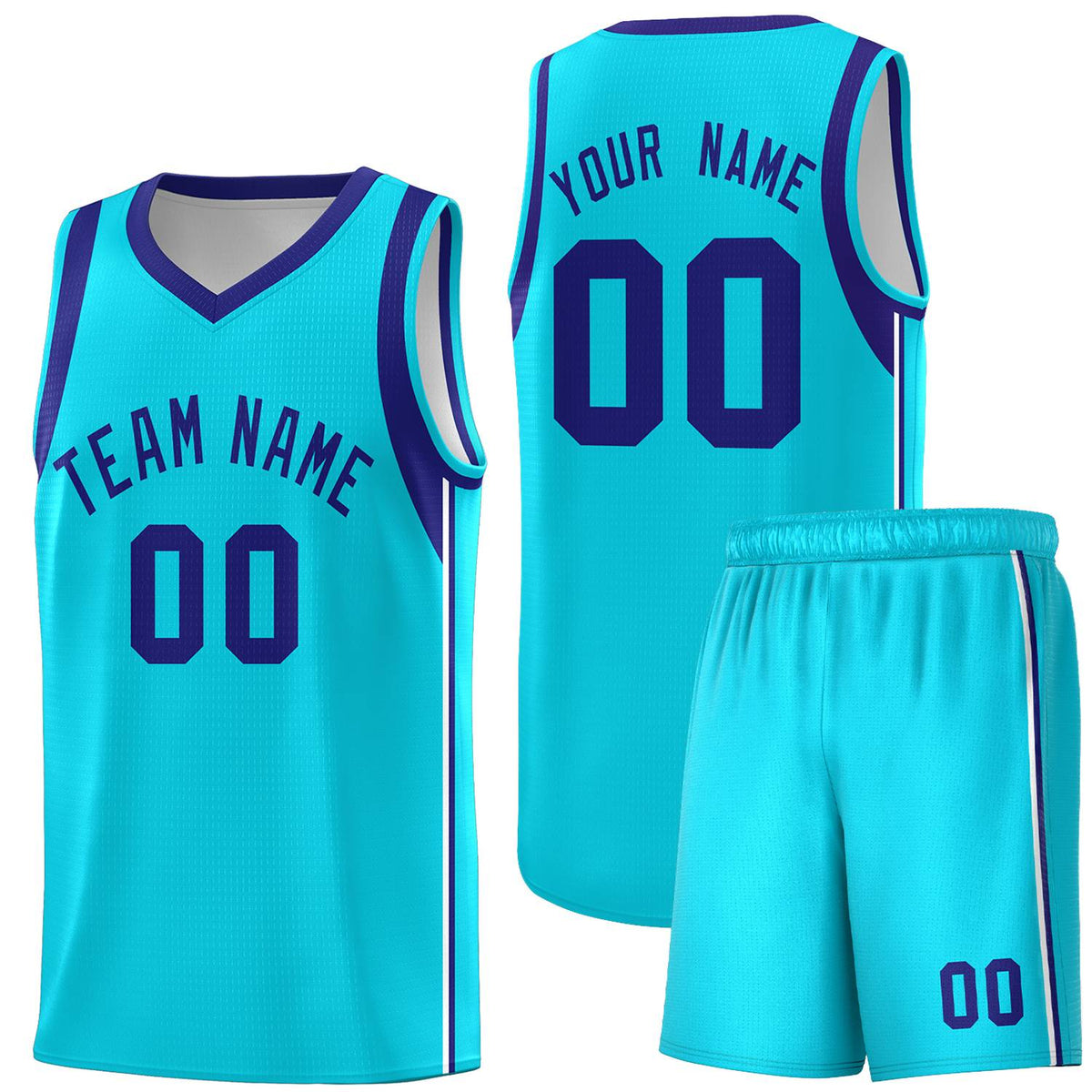 Custom Neon Green Navy-White Side Two-Tone Classic Sports Uniform Basketball Jersey |KXKSHOP