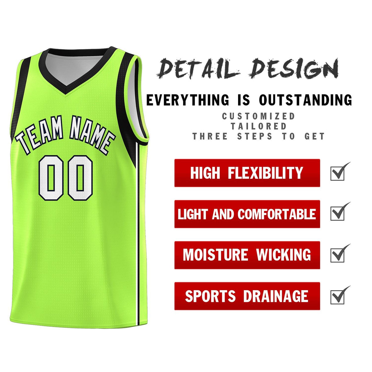 Custom Neon Green Navy-White Side Two-Tone Classic Sports Uniform Basketball Jersey |KXKSHOP
