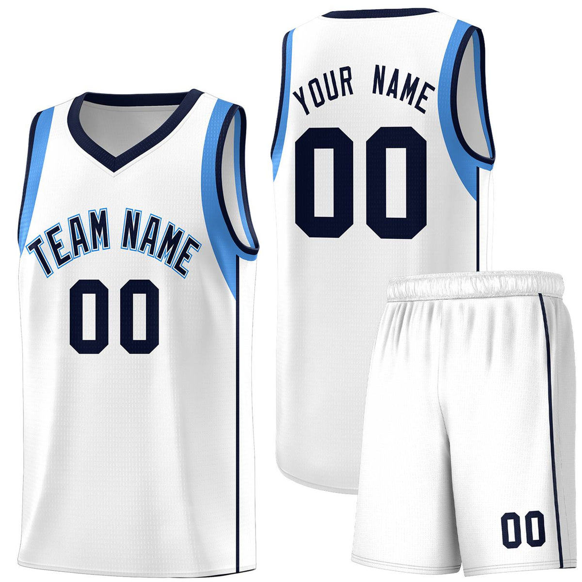 Custom Neon Green Navy-White Side Two-Tone Classic Sports Uniform Basketball Jersey |KXKSHOP
