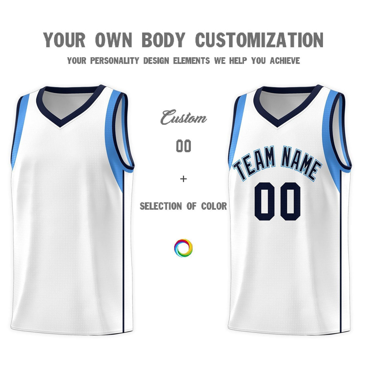 Custom Neon Green Navy-White Side Two-Tone Classic Sports Uniform Basketball Jersey |KXKSHOP