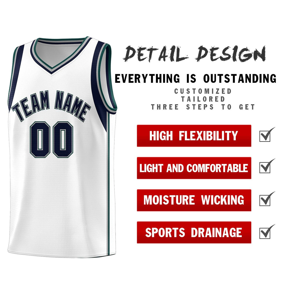 Custom Neon Green Navy-White Side Two-Tone Classic Sports Uniform Basketball Jersey |KXKSHOP