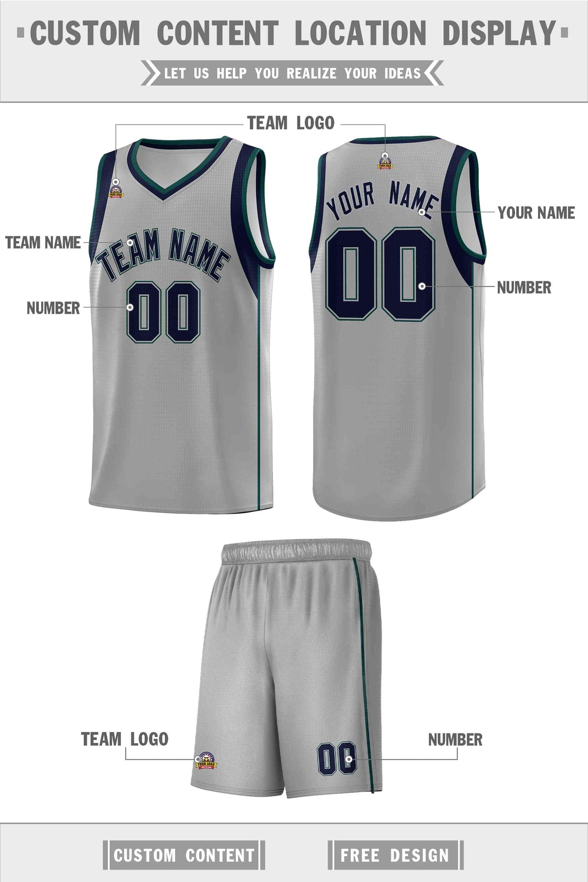 Custom Neon Green Navy-White Side Two-Tone Classic Sports Uniform Basketball Jersey |KXKSHOP