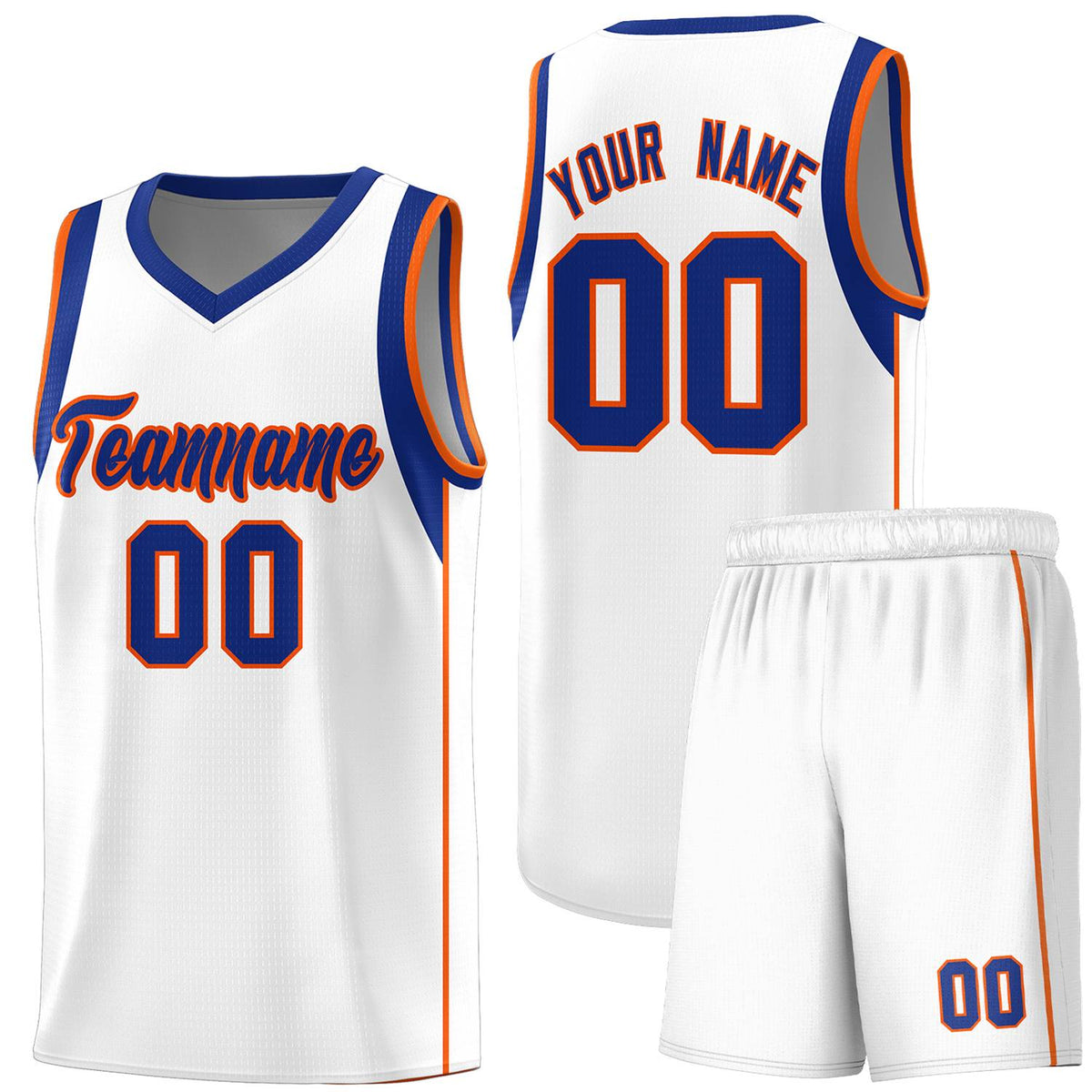 Custom Neon Green Navy-White Side Two-Tone Classic Sports Uniform Basketball Jersey |KXKSHOP