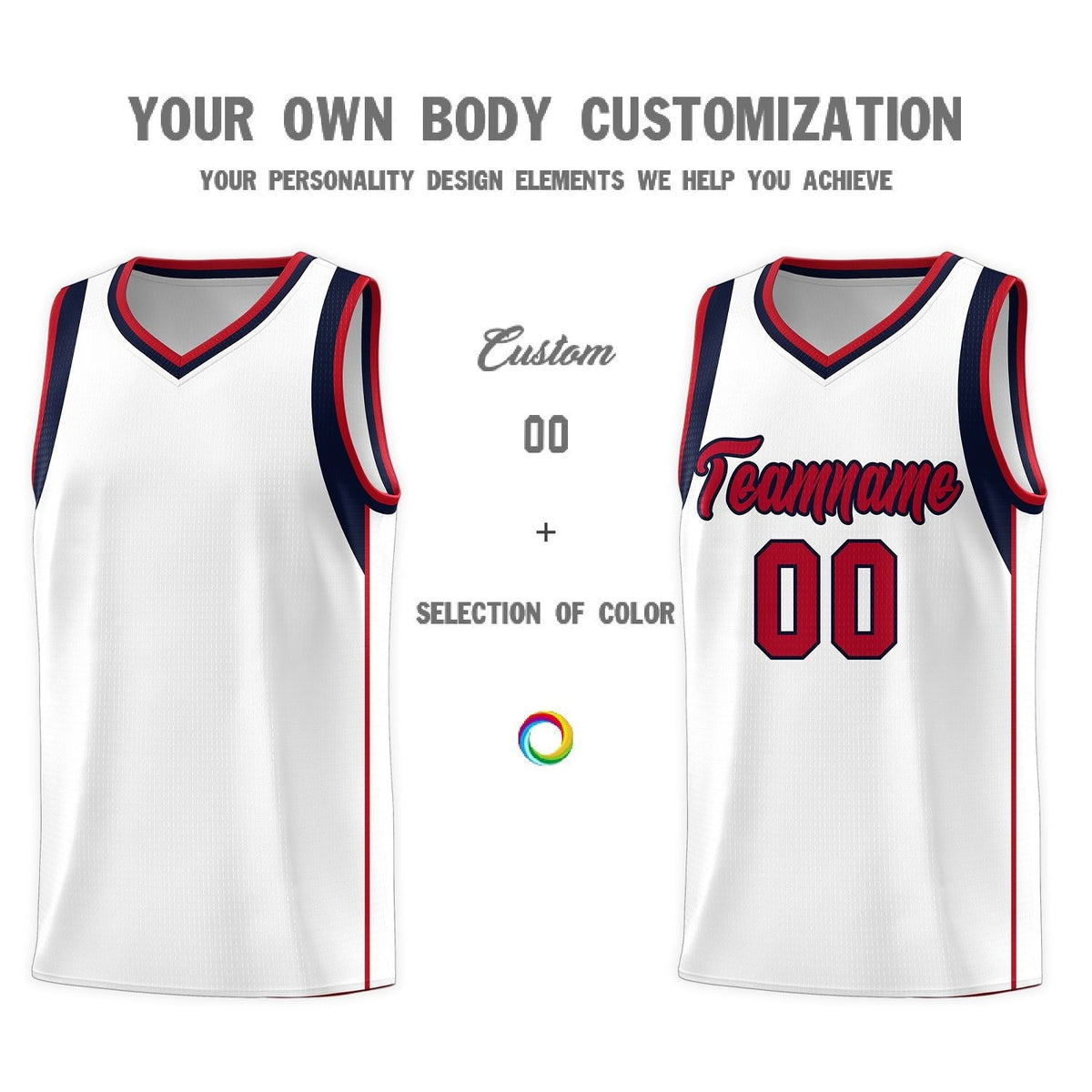 Custom Neon Green Navy-White Side Two-Tone Classic Sports Uniform Basketball Jersey |KXKSHOP