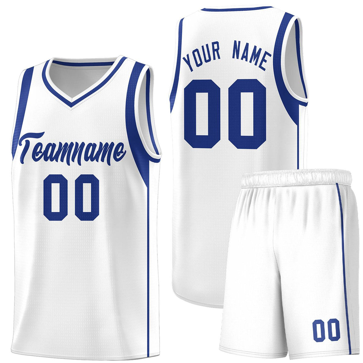 Custom Neon Green Navy-White Side Two-Tone Classic Sports Uniform Basketball Jersey |KXKSHOP