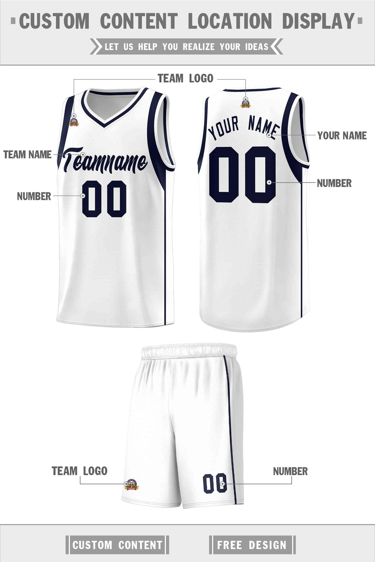 Custom Neon Green Navy-White Side Two-Tone Classic Sports Uniform Basketball Jersey |KXKSHOP