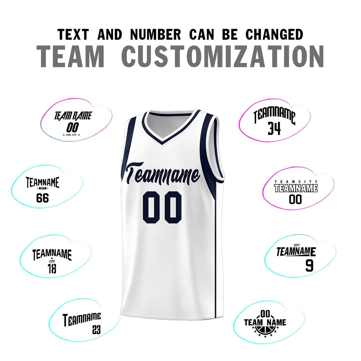 Custom Neon Green Navy-White Side Two-Tone Classic Sports Uniform Basketball Jersey |KXKSHOP