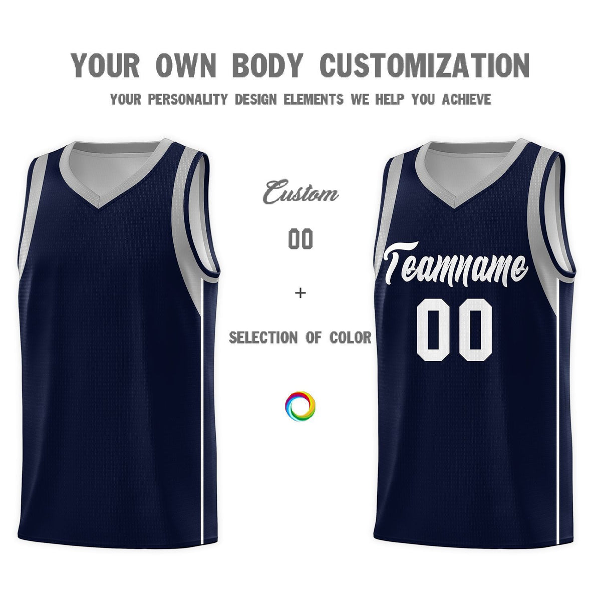 Custom Neon Green Navy-White Side Two-Tone Classic Sports Uniform Basketball Jersey |KXKSHOP