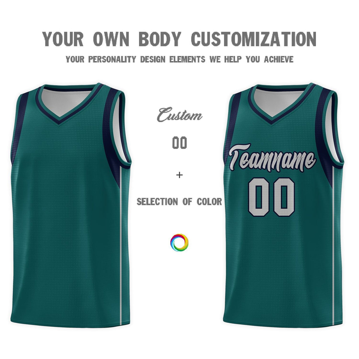 Custom Neon Green Navy-White Side Two-Tone Classic Sports Uniform Basketball Jersey |KXKSHOP