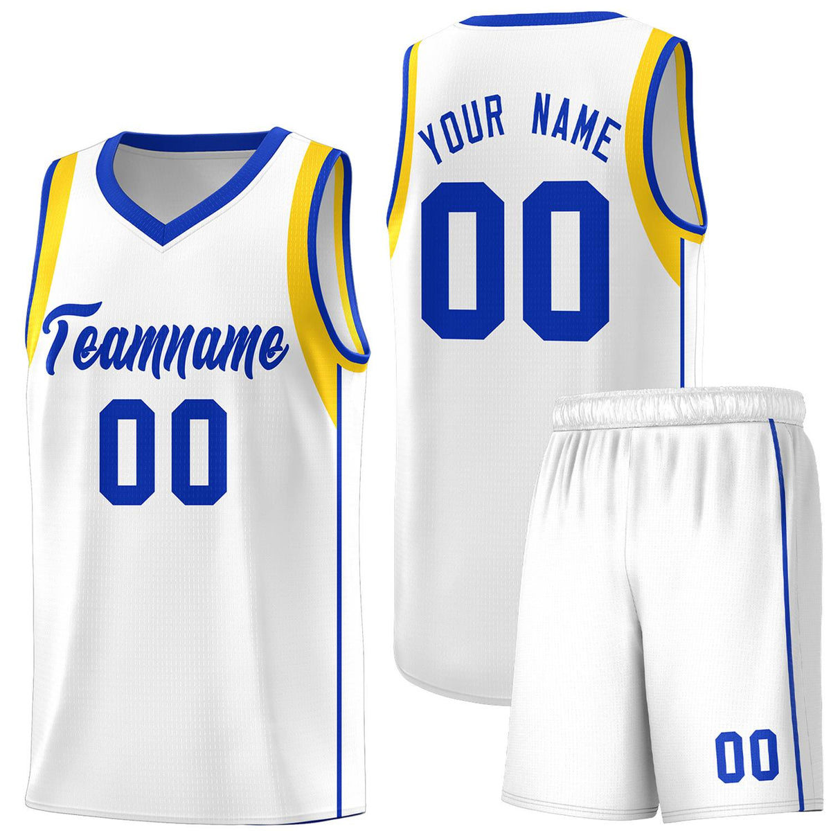 Custom Neon Green Navy-White Side Two-Tone Classic Sports Uniform Basketball Jersey |KXKSHOP