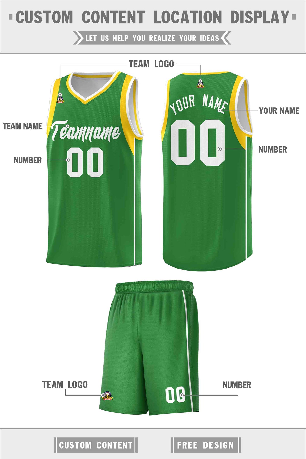 Custom Neon Green Navy-White Side Two-Tone Classic Sports Uniform Basketball Jersey |KXKSHOP