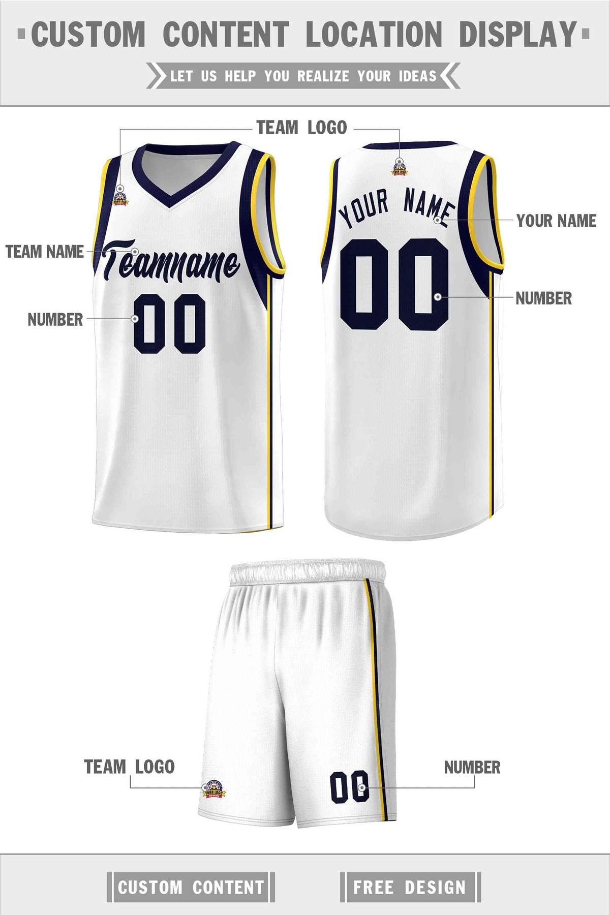 Custom Neon Green Navy-White Side Two-Tone Classic Sports Uniform Basketball Jersey |KXKSHOP