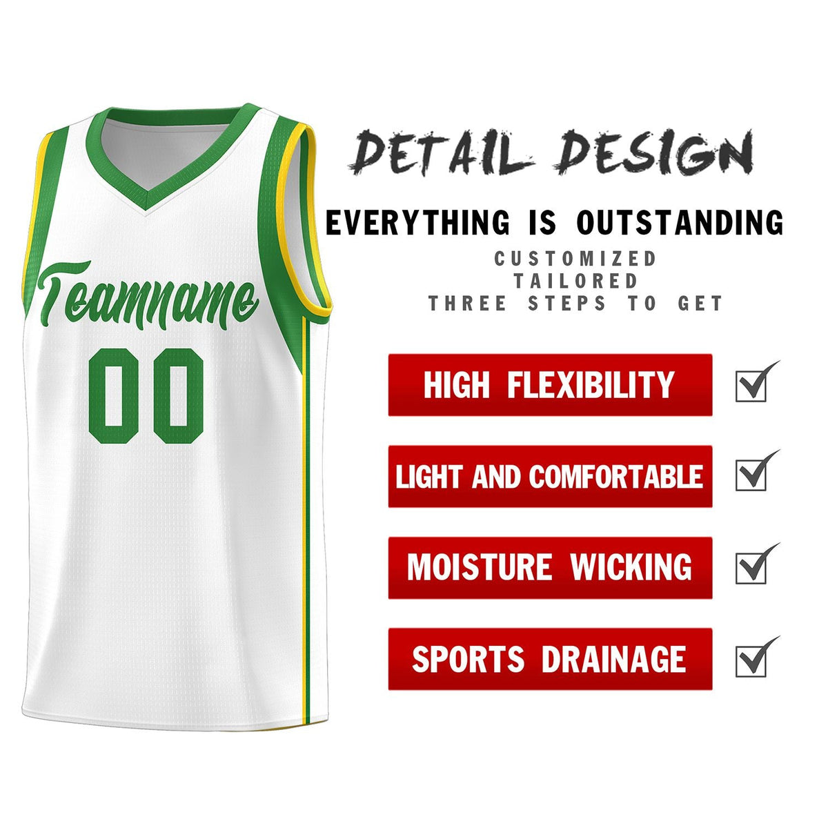 Custom Neon Green Navy-White Side Two-Tone Classic Sports Uniform Basketball Jersey |KXKSHOP