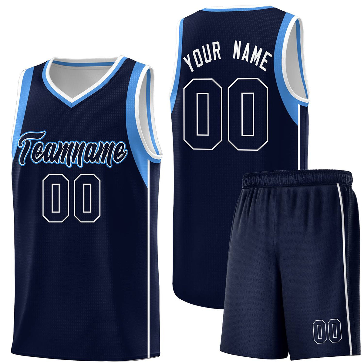 Custom Neon Green Navy-White Side Two-Tone Classic Sports Uniform Basketball Jersey |KXKSHOP